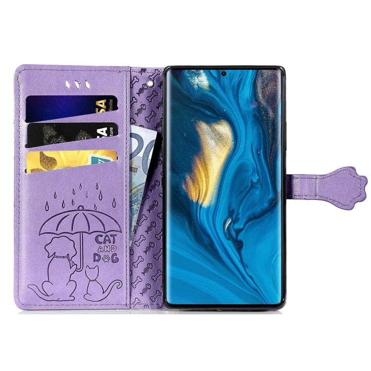 Lovely Cat and Dog Embossing Pattern Horizontal Flip Leather Case , with Holder & Card Slots & Wallet & Cartoon Clasp & Lanyard