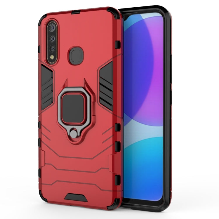 Shockproof PC + TPU Protective Case with Magnetic Ring Holder, For OPPO Realme Honor 20 Lite