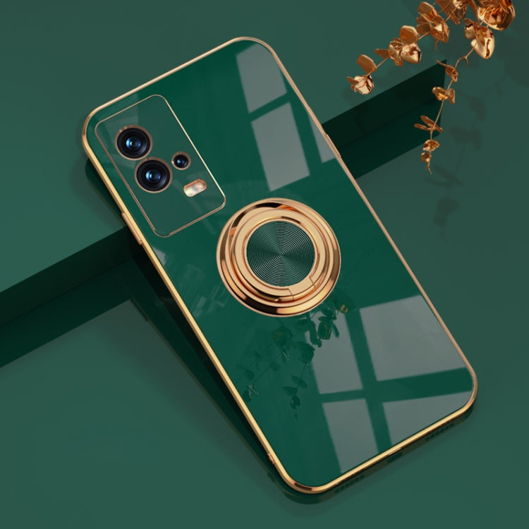 6D Electroplating Full Coverage Silicone Protective Case with Magnetic Ring Holder, For vivo iQOO8, For vivo iQOO8 Pro, For Xiaomi Mi 11T / Mi 11T Pro