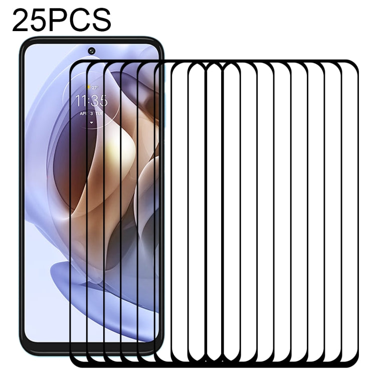 25 PCS Full Glue Cover Screen Protector Tempered Glass Film, For vivo iQOO Z5 (25 PCS), For vivo Y76s (25 PCS), For Motorola Moto G41 (25 PCS), For Motorola Moto G51 5G (25 PCS), For Motorola Moto G31 (25PCS)