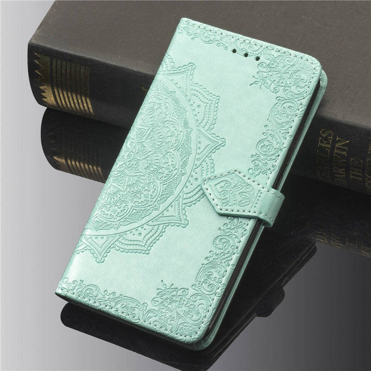 Embossed Mandala Pattern PC + TPU Horizontal Flip Leather Case with Holder & Card Slots, For OPPO A5