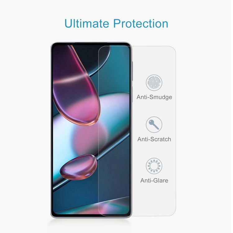 10 PCS 0.26mm 9H 2.5D Tempered Glass Film, For Motorola Edge