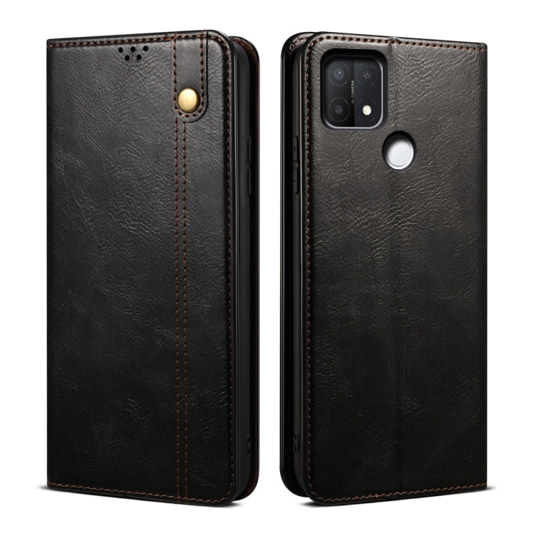 Simple Wax Crazy Horse Texture Horizontal Flip Leather Phone Case with Card Slots & Holder
