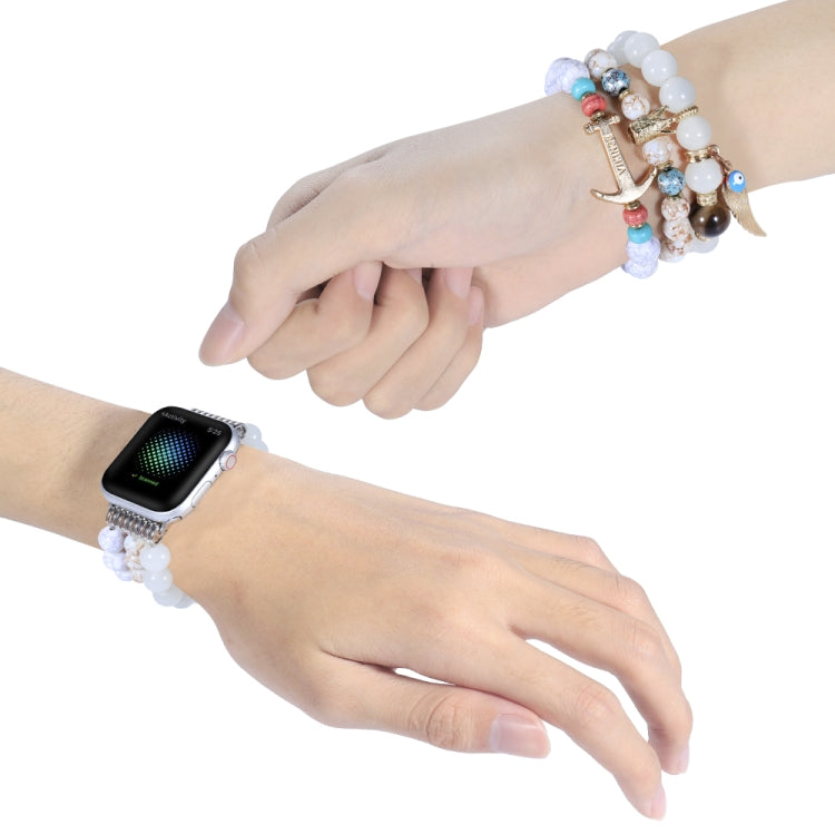 Beaded Crown Anchor Watchband For Apple Watch Series, 7 41mm / 6&SE&5&4 40mm / 3&2&1 38mm, 7 45mm / 6&SE&5&4 44mm / 3&2&1 42mm