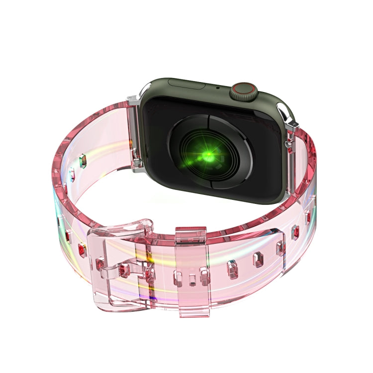 Aurora Transparent Silicone Watchband For Apple Watch Series, 7 41mm / 6&SE&5&4 40mm / 3&2&1 38mm, 7 45mm / 6&SE&5&4 44mm / 3&2&1 42mm