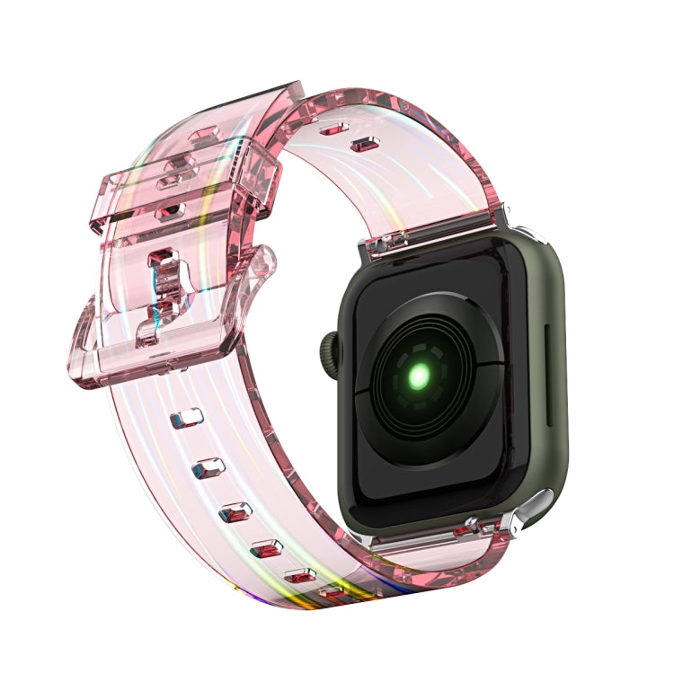 Aurora Transparent Silicone Watchband For Apple Watch Series, 7 41mm / 6&SE&5&4 40mm / 3&2&1 38mm, 7 45mm / 6&SE&5&4 44mm / 3&2&1 42mm