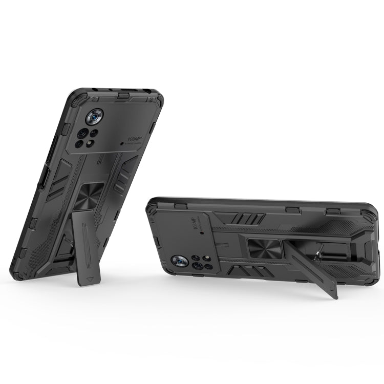 Supersonic PC + TPU Shock-proof Protective Phone Case with Holder, For Xiaomi Poco X4 Pro 5G, For Honor X10 Max 5G
