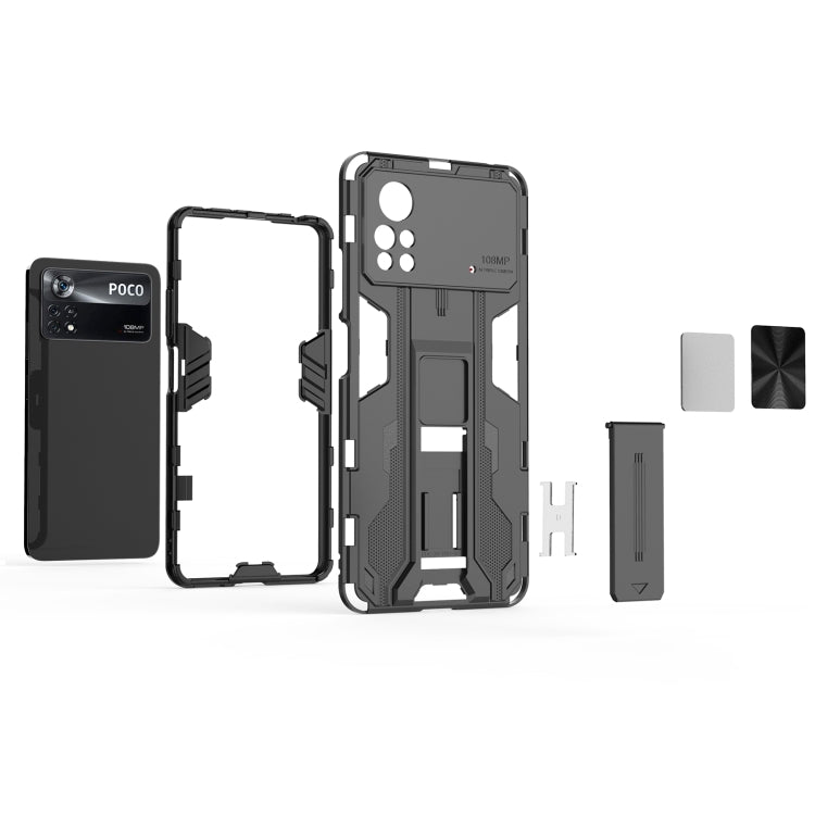 Supersonic PC + TPU Shock-proof Protective Phone Case with Holder, For Xiaomi Poco X4 Pro 5G, For Honor X10 Max 5G