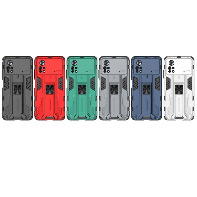 Supersonic PC + TPU Shock-proof Protective Phone Case with Holder, For Xiaomi Poco X4 Pro 5G, For Honor X10 Max 5G