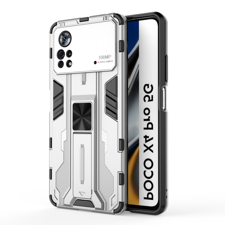 Supersonic PC + TPU Shock-proof Protective Phone Case with Holder, For Xiaomi Poco X4 Pro 5G, For Honor X10 Max 5G