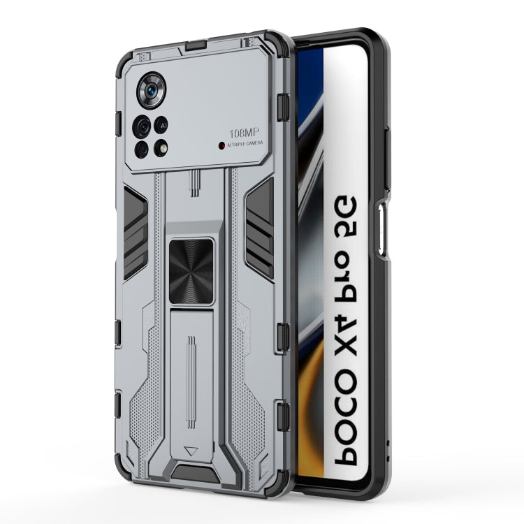 Supersonic PC + TPU Shock-proof Protective Phone Case with Holder, For Xiaomi Poco X4 Pro 5G, For Honor X10 Max 5G
