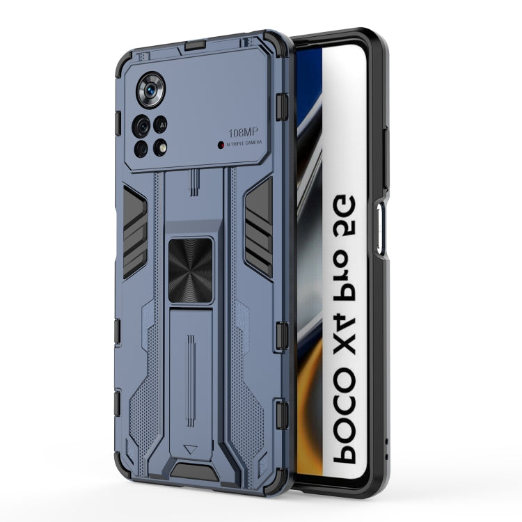 Supersonic PC + TPU Shock-proof Protective Phone Case with Holder, For Xiaomi Poco X4 Pro 5G, For Honor X10 Max 5G