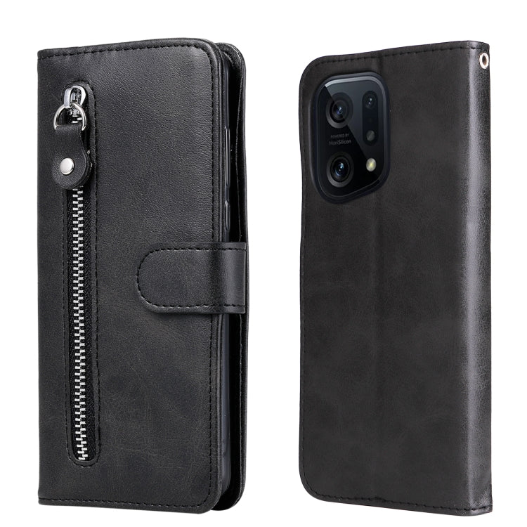 Fashion Calf Texture Zipper Horizontal Flip Leather Case, For OPPO Find X5 Pro