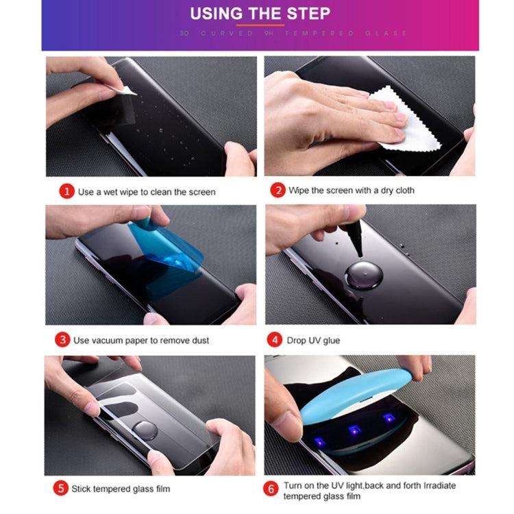 UV Liquid Curved Full Glue Tempered Glass Film, For vivo