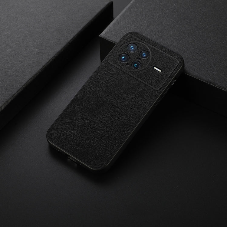 Accurate Hole Two-color Litchi Texture PU Phone Case, For vivo X Note