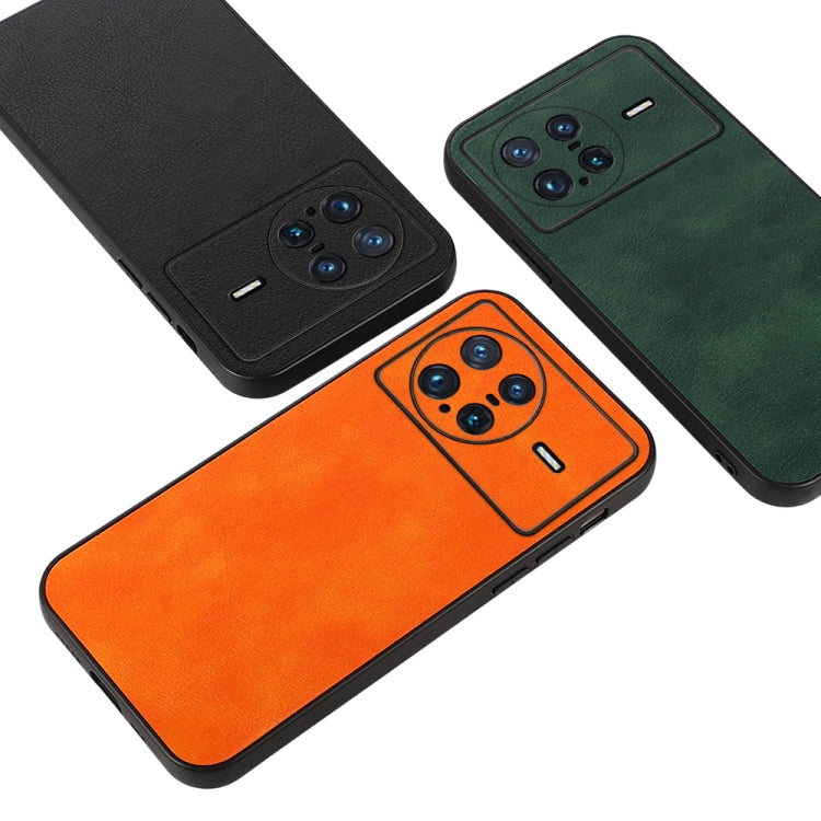 Accurate Hole Two-color Litchi Texture PU Phone Case, For vivo X Note