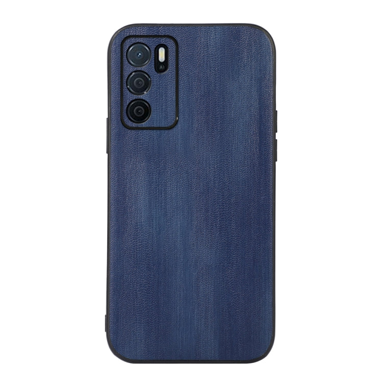 Yellow Cow Texture PU Phone Case, For OPPO A16