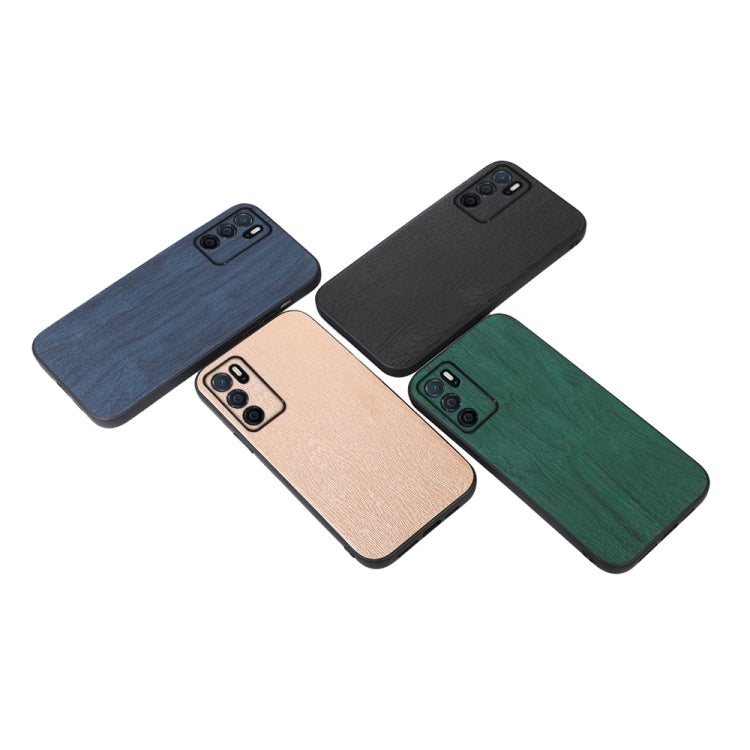 Wood Texture PU Phone Case, For OPPO A16