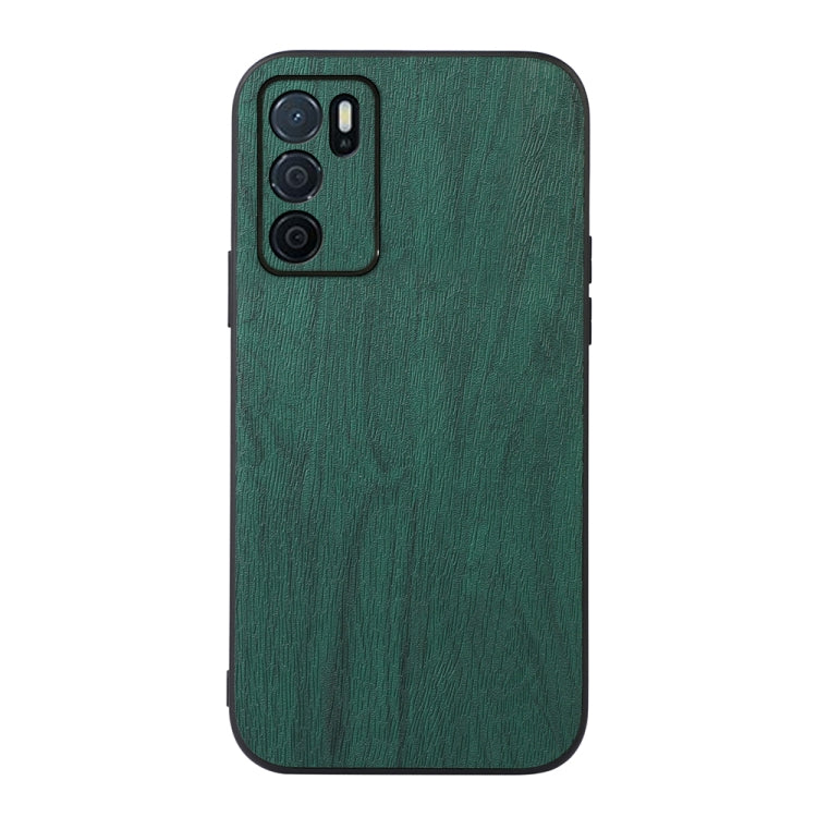 Wood Texture PU Phone Case, For OPPO A16