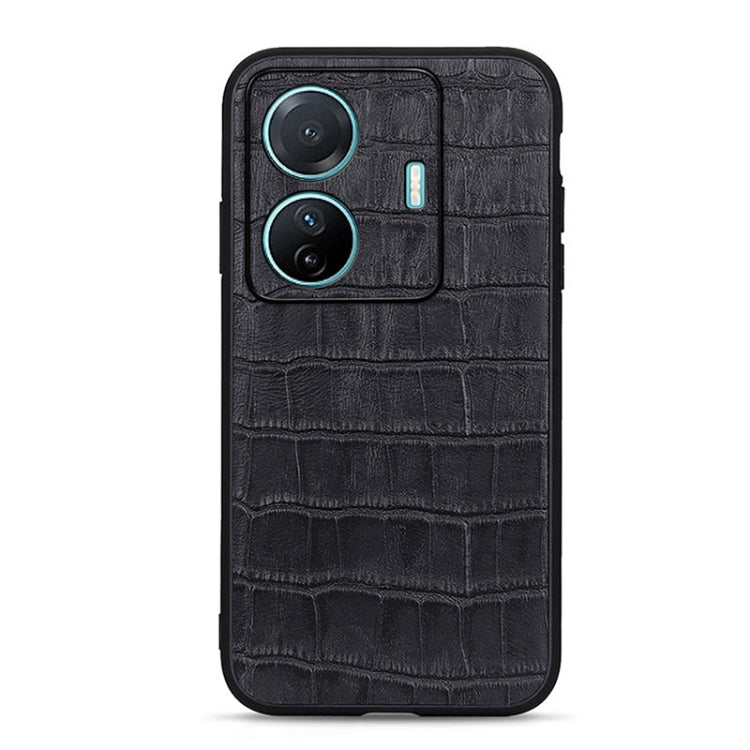 Accurate Hole Crocodile Texture Genuine Leather Phone Case, For OPPO A57 5G, For OPPO K10 5G, For OPPO K10 Pro 5G, For OPPO Realme 9 Pro, For vivo S15e, For OnePlus Ace Accurate Hole