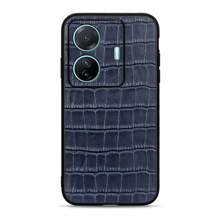 Accurate Hole Crocodile Texture Genuine Leather Phone Case, For OPPO A57 5G, For OPPO K10 5G, For OPPO K10 Pro 5G, For OPPO Realme 9 Pro, For vivo S15e, For OnePlus Ace Accurate Hole