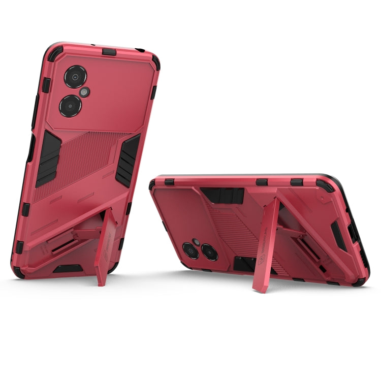 Punk Armor 2 in 1 PC + TPU Shockproof Phone Case with Invisible Holder, For Xiaomi Poco M4 5G