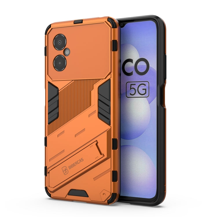 Punk Armor 2 in 1 PC + TPU Shockproof Phone Case with Invisible Holder, For Xiaomi Poco M4 5G