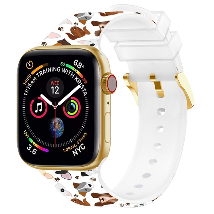 Square Buckle Color Printing Watch Band For Apple Watch Series, 7 45mm / 6&SE&5&4 44mm / 3&2&1 42mm