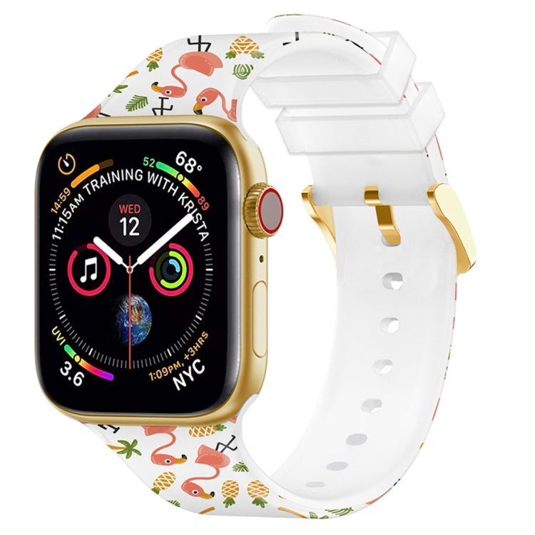 Square Buckle Color Printing Watch Band For Apple Watch Series, 7 45mm / 6&SE&5&4 44mm / 3&2&1 42mm