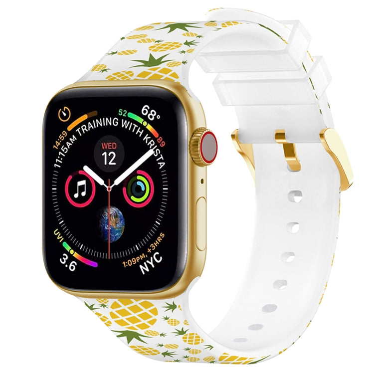 Square Buckle Color Printing Watch Band For Apple Watch Series, 7 45mm / 6&SE&5&4 44mm / 3&2&1 42mm