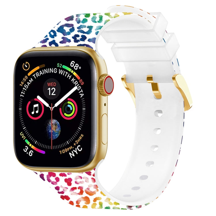 Square Buckle Color Printing Watch Band For Apple Watch Series, 7 45mm / 6&SE&5&4 44mm / 3&2&1 42mm