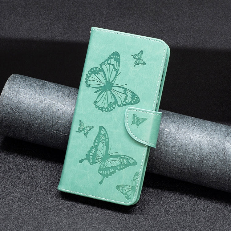 Two Butterflies Embossing Leather Phone Case