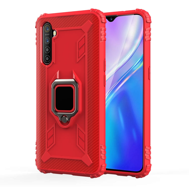Carbon Fiber Protective Case with 360 Degree Rotating Ring Holder, For OnePlus 7T, For Galaxy M20, For OPPO A5(2020), For OPPO A9(2020) / A11X, For OPPO Realme