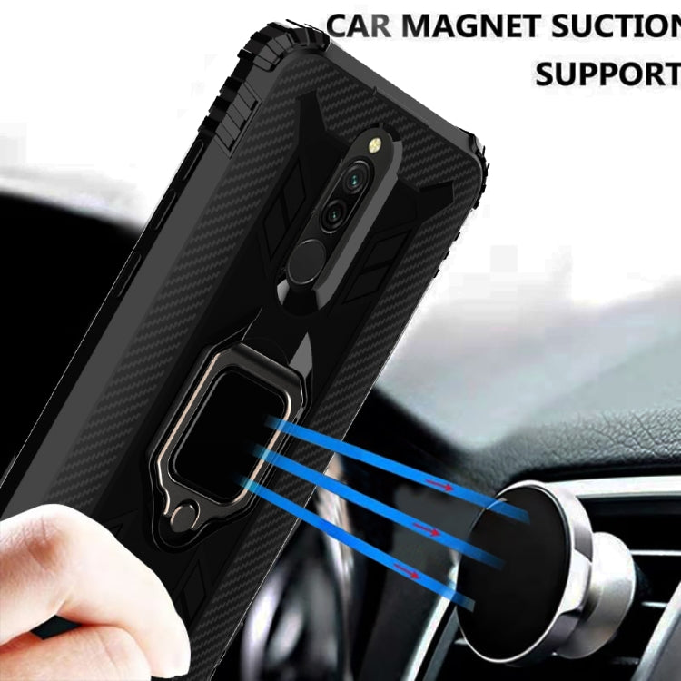 Carbon Fiber Protective Case with 360 Degree Rotating Ring Holder, For Xiaomi Redmi 8A / 8A Dual, For Huawei Nova 5i / P20 Lite(2019), For Xiaomi Redmi Note 9 Pro Max