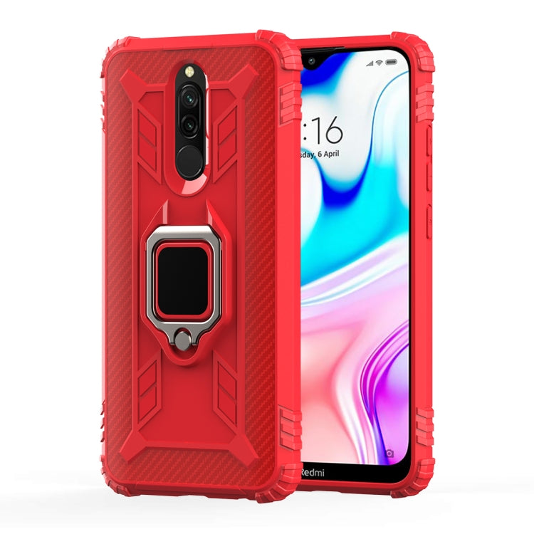 Carbon Fiber Protective Case with 360 Degree Rotating Ring Holder, For Xiaomi Redmi 8A / 8A Dual, For Huawei Nova 5i / P20 Lite(2019), For Xiaomi Redmi Note 9 Pro Max