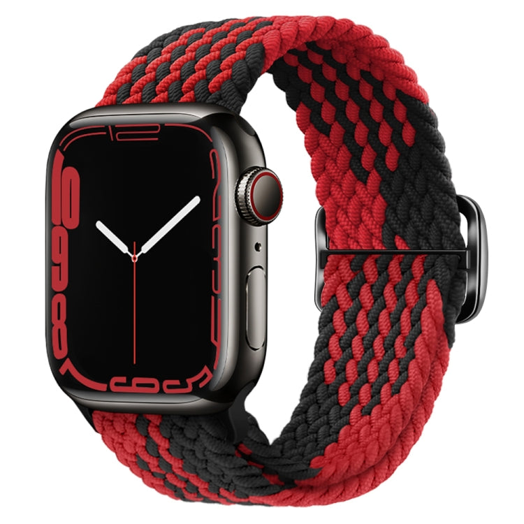 Buckle Nylon Braided Watch Band, For Apple Watch Ultra 49mm / Series 8&7 45mm / SE 2&6&SE&5&4 44mm / 3&2&1 42mm