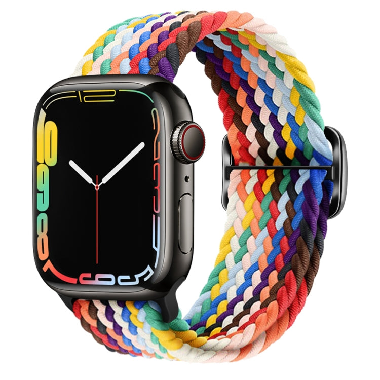 Buckle Nylon Braided Watch Band, For Apple Watch Ultra 49mm / Series 8&7 45mm / SE 2&6&SE&5&4 44mm / 3&2&1 42mm