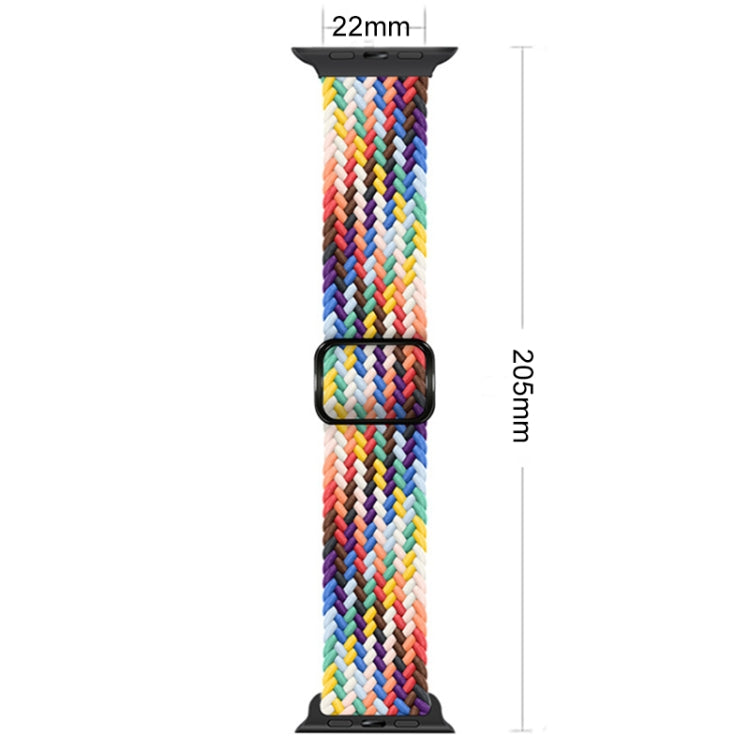 Buckle Nylon Braided Watch Band, For Apple Watch Ultra 49mm / Series 8&7 45mm / SE 2&6&SE&5&4 44mm / 3&2&1 42mm