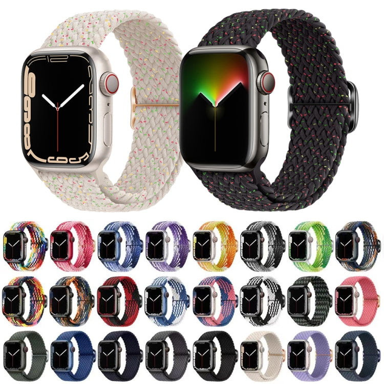 Buckle Nylon Braided Watch Band, For Apple Watch Series 8&7 41mm / SE 2&6&SE&5&4 40mm / 3&2&1 38mm