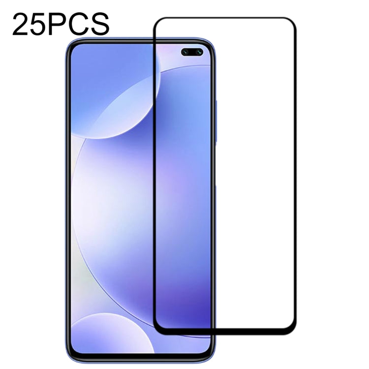 25 PCS 9H Surface Hardness 2.5D Full Glue Full Screen Tempered Glass Film