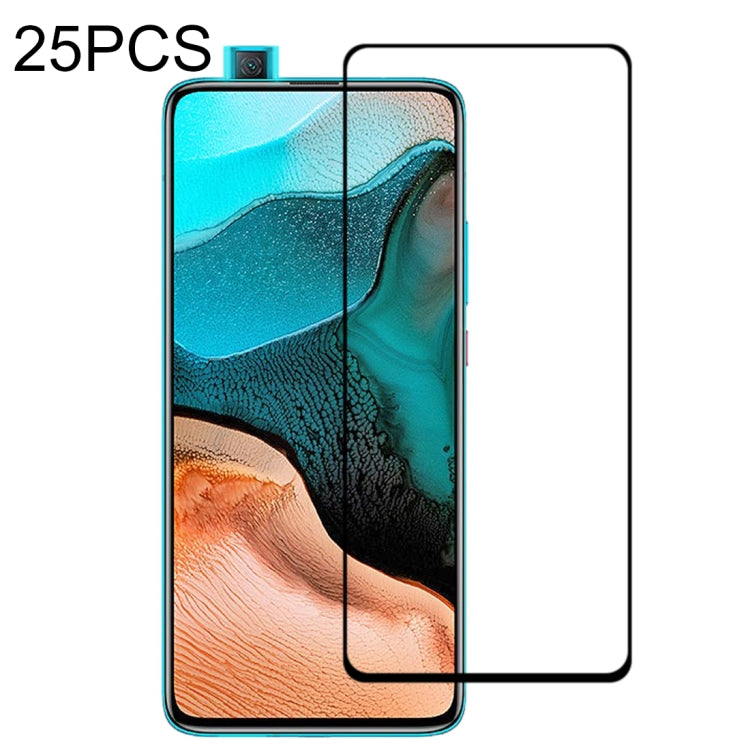 25 PCS 9H Surface Hardness 2.5D Full Glue Full Screen Tempered Glass Film