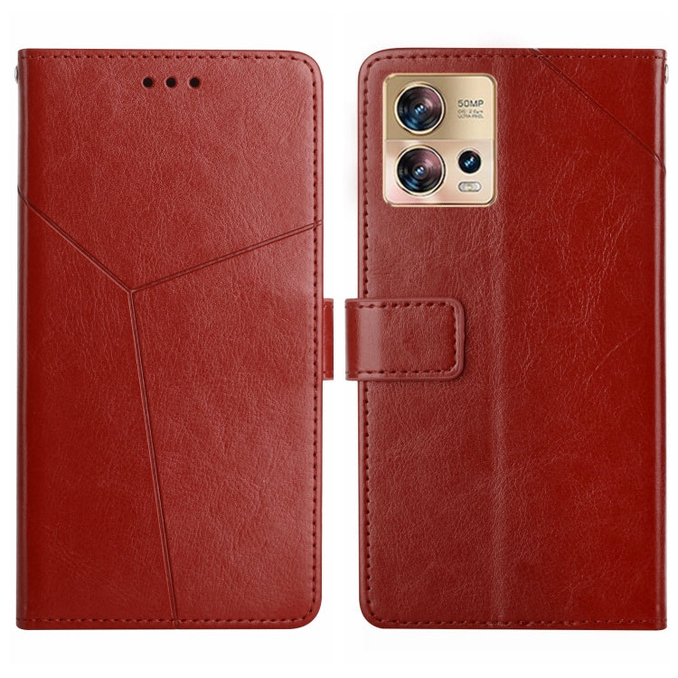 HT01 Y-shaped Pattern Flip Leather Phone Case, For Motorola Edge 30 Fusion/Moto S30 Pro