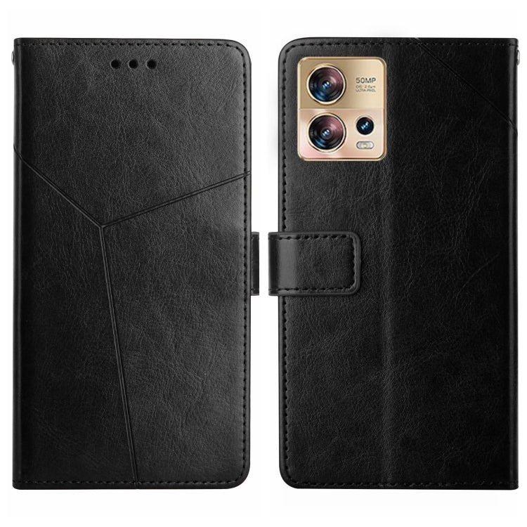 HT01 Y-shaped Pattern Flip Leather Phone Case, For Motorola Edge 30 Fusion/Moto S30 Pro