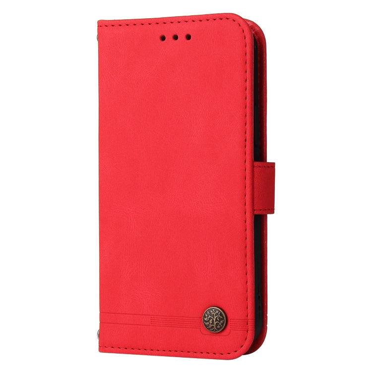 Skin Feel Life Tree Metal Button Leather Phone Case, For Samsung Galaxy A14 5G
