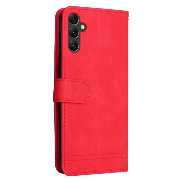 Skin Feel Life Tree Metal Button Leather Phone Case, For Samsung Galaxy A14 5G
