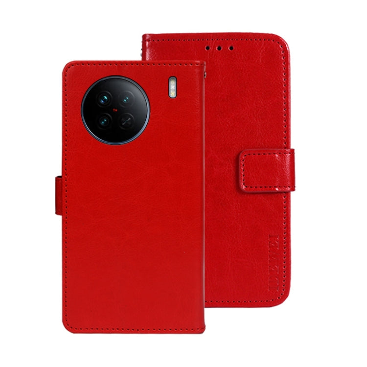 idewei Crazy Horse Texture Leather Phone Case, For vivo X90, For vivo X90 Pro, For vivo X90 Pro+
