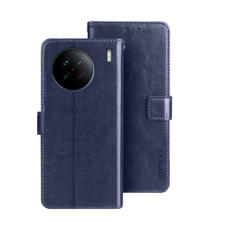 idewei Crazy Horse Texture Leather Phone Case, For vivo X90, For vivo X90 Pro, For vivo X90 Pro+