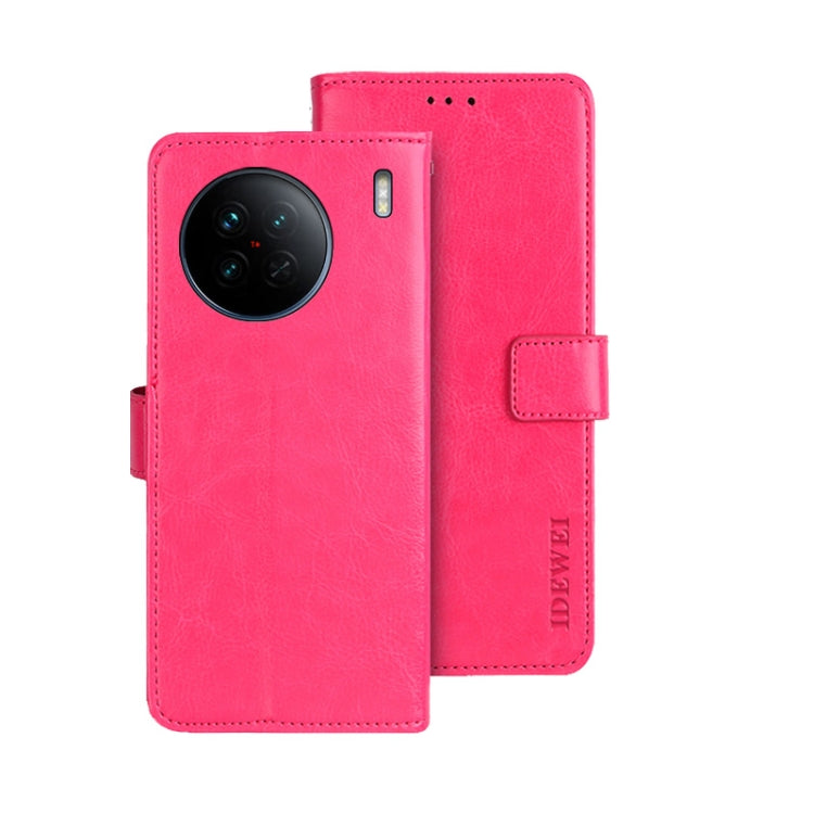 idewei Crazy Horse Texture Leather Phone Case, For vivo X90, For vivo X90 Pro, For vivo X90 Pro+