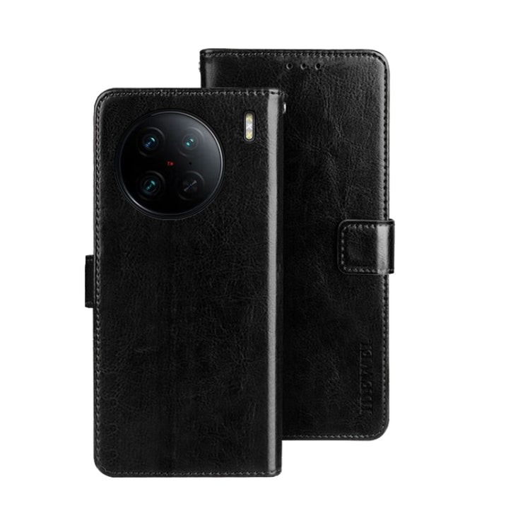 idewei Crazy Horse Texture Leather Phone Case, For vivo X90, For vivo X90 Pro, For vivo X90 Pro+