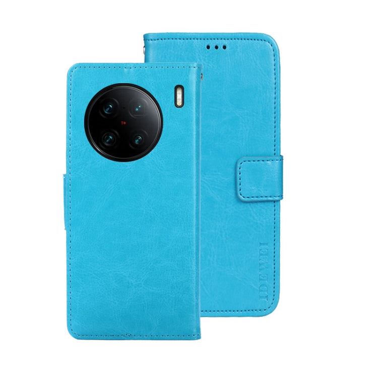 idewei Crazy Horse Texture Leather Phone Case, For vivo X90, For vivo X90 Pro, For vivo X90 Pro+